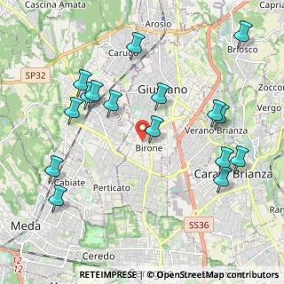 Mappa Via U. Giordano, 20833 Giussano MB, Italia (2.28313)