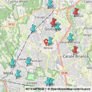 Mappa Via U. Giordano, 20833 Giussano MB, Italia (2.67357)