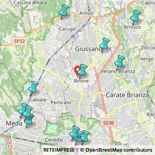 Mappa Via Umberto Giordano, 20833 Giussano MB, Italia (3.105)
