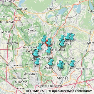 Mappa Via Umberto Giordano, 20833 Giussano MB, Italia (6.23412)