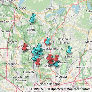 Mappa Via U. Giordano, 20833 Giussano MB, Italia (7.043)