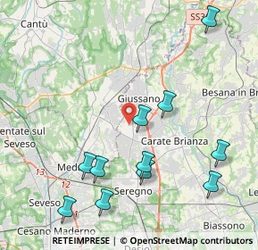 Mappa Via Umberto Giordano, 20833 Giussano MB, Italia (4.59818)