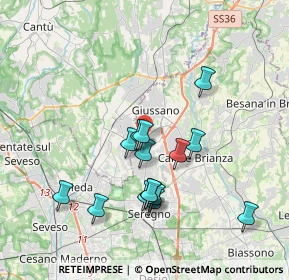 Mappa Via Umberto Giordano, 20833 Giussano MB, Italia (3.41333)