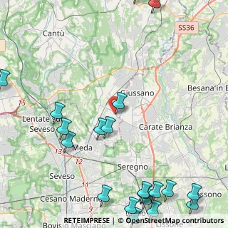 Mappa Via Don Guanella, 22066 Mariano Comense CO, Italia (6.556)