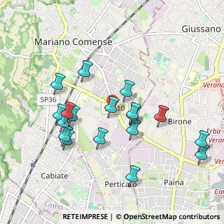 Mappa Via Don Guanella, 22066 Mariano Comense CO, Italia (0.95111)