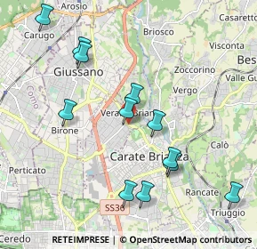 Mappa Via Roma, 20843 Verano Brianza MB, Italia (2.06167)