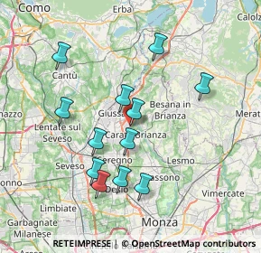 Mappa Via Roma, 20843 Verano Brianza MB, Italia (6.8925)