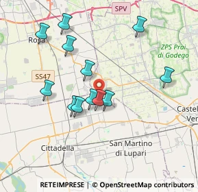 Mappa Via Sega, 35018 San Martino di Lupari PD, Italia (3.44167)