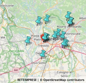 Mappa Via Mahatma Karamchand Gandhi, 24035 Curno BG, Italia (5.93176)