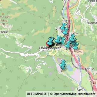 Mappa Località Capoluogo, 11020 Champdepraz AO, Italia (0.55417)
