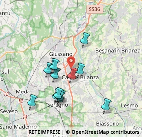 Mappa 20843 Verano Brianza MB, Italia (3.49357)