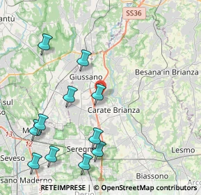 Mappa 20843 Verano Brianza MB, Italia (4.86818)