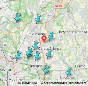 Mappa 20843 Verano Brianza MB, Italia (4.13455)