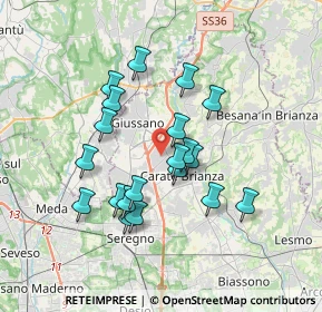 Mappa 20843 Verano Brianza MB, Italia (3.0985)