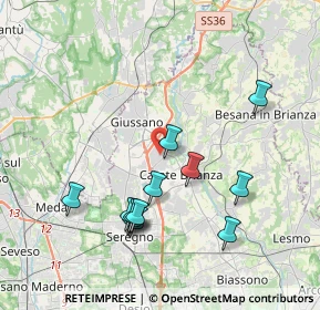 Mappa 20843 Verano Brianza MB, Italia (3.82333)