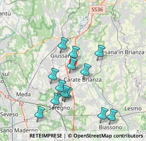 Mappa 20843 Verano Brianza MB, Italia (3.47615)