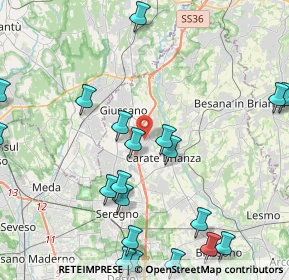 Mappa 20843 Verano Brianza MB, Italia (5.3935)