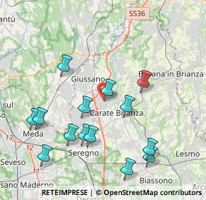 Mappa 20843 Verano Brianza MB, Italia (4.21357)