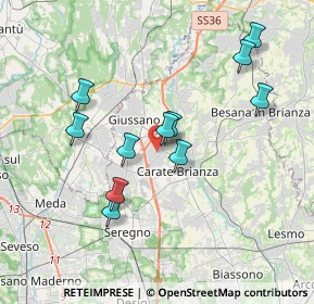 Mappa 20843 Verano Brianza MB, Italia (3.45636)