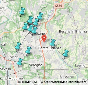 Mappa 20843 Verano Brianza MB, Italia (3.98615)