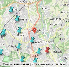 Mappa 20843 Verano Brianza MB, Italia (3.06615)