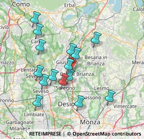 Mappa 20843 Verano Brianza MB, Italia (6.92933)
