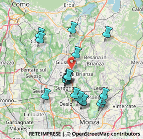 Mappa 20843 Verano Brianza MB, Italia (7.13611)