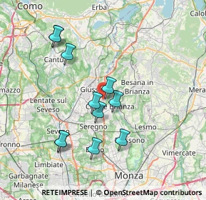 Mappa 20843 Verano Brianza MB, Italia (6.96727)