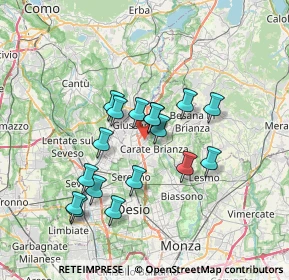 Mappa 20843 Verano Brianza MB, Italia (5.95765)