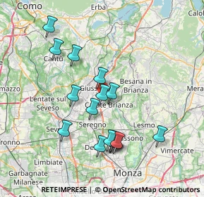 Mappa 20843 Verano Brianza MB, Italia (7.07313)