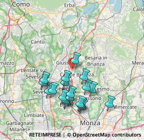 Mappa 20843 Verano Brianza MB, Italia (7.14526)