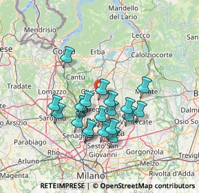 Mappa 20843 Verano Brianza MB, Italia (11.7675)