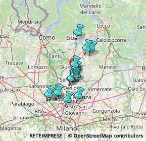 Mappa 20843 Verano Brianza MB, Italia (9.51857)