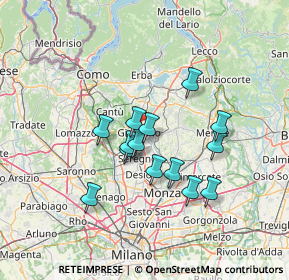 Mappa 20843 Verano Brianza MB, Italia (10.97429)