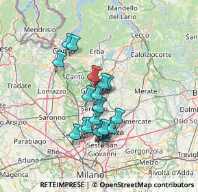 Mappa 20843 Verano Brianza MB, Italia (11.2405)