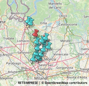 Mappa 20843 Verano Brianza MB, Italia (9.83667)