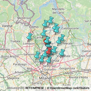 Mappa Via del dosso, 20833 Giussano MB, Italia (9.7515)