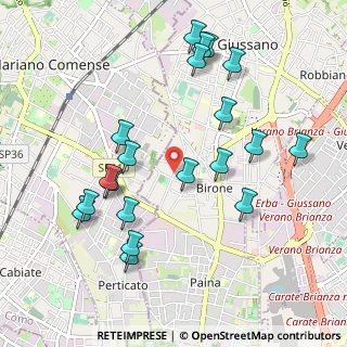 Mappa Via del dosso, 20833 Giussano MB, Italia (1.054)