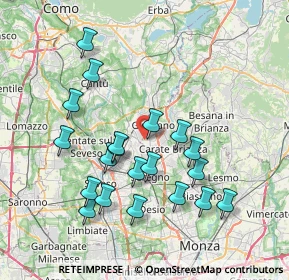 Mappa Via del dosso, 20833 Giussano MB, Italia (7.3935)