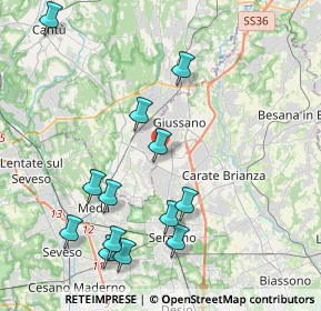 Mappa Via Ugo Foscolo, 20833 Giussano MB, Italia (4.48385)
