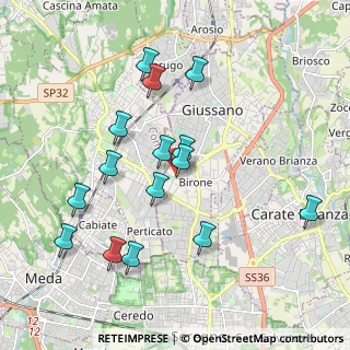 Mappa Via del dosso, 20833 Giussano MB, Italia (1.916)