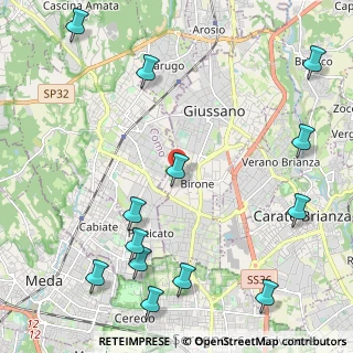 Mappa Via del dosso, 20833 Giussano MB, Italia (2.88538)