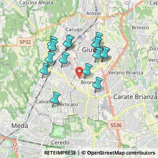 Mappa Via Ugo Foscolo, 20833 Giussano MB, Italia (1.595)