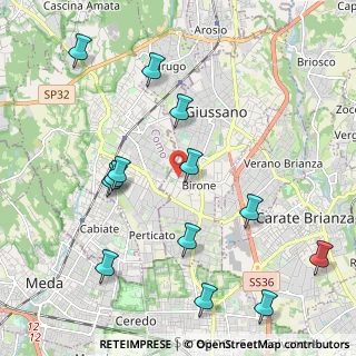 Mappa Via del dosso, 20833 Giussano MB, Italia (2.38385)