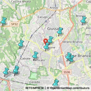 Mappa Via del dosso, 20833 Giussano MB, Italia (2.97429)