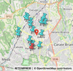 Mappa Via del dosso, 20833 Giussano MB, Italia (1.42063)