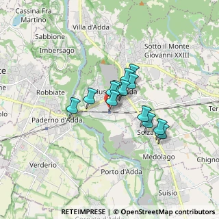 Mappa Via Roma, 24033 Calusco D'adda BG, Italia (1.09077)