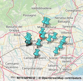 Mappa Via Vicenza 32 sub, 31050 Vedelago TV, Italia (10.2885)