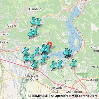 Mappa Via G. Scotti, 24060 Viadanica BG, Italia (6.9395)