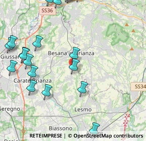 Mappa Via Camillo Benso Conte di Cavour, 20842 Besana In Brianza MB, Italia (5.514)